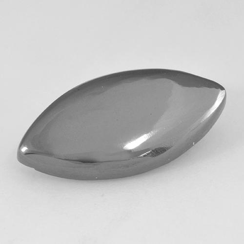 11.33캐럿 천연 미디엄 그레이 헤마타이트, 마퀴즈, 20.5×10 mm, 불투명체