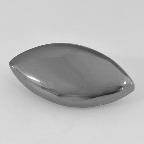 11.33캐럿 천연 미디엄 그레이 헤마타이트, 마퀴즈, 20.5×10 mm, 불투명체