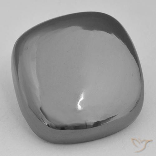 29.63ct 자연스러운 실버 그레이 적철광, 방석, 불투명체
