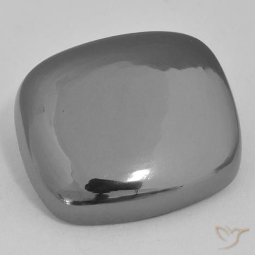 25.80ct 자연스러운 실버 그레이 적철광, 방석, 불투명체