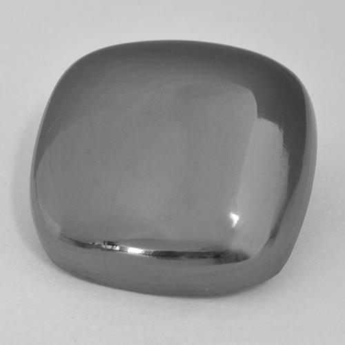 31.70캐럿 천연 미디엄 그레이 헤마타이트, 쿠션 컷, 18.6×17.4 mm, 불투명체