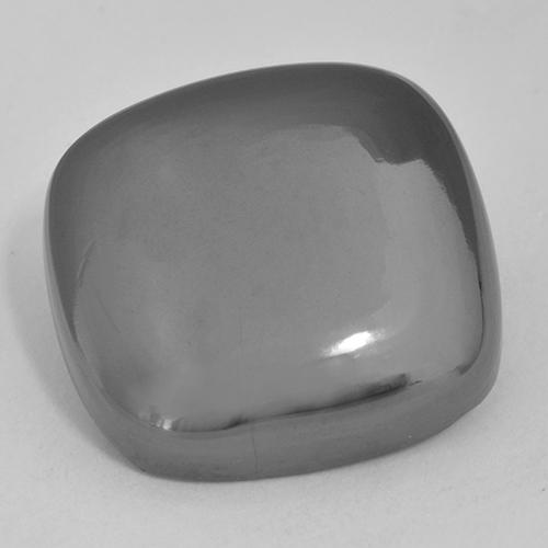 31.70캐럿 천연 미디엄 그레이 헤마타이트, 쿠션 컷, 18.6×17.4 mm, 불투명체
