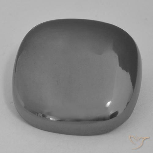 21.81ct 자연스러운 미디엄 그레이 적철광, 방석, 불투명체