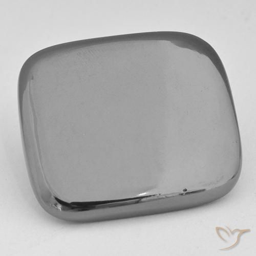 42.61ct 자연스러운 실버 그레이 적철광, 방석, 불투명체