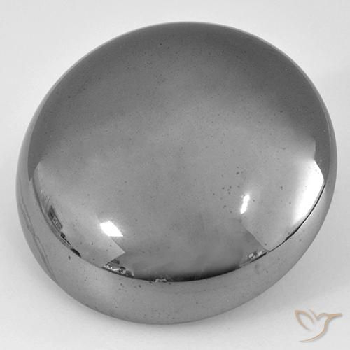 40.70ct 자연스러운 미디엄 그레이 적철광, 둥근, 불투명체