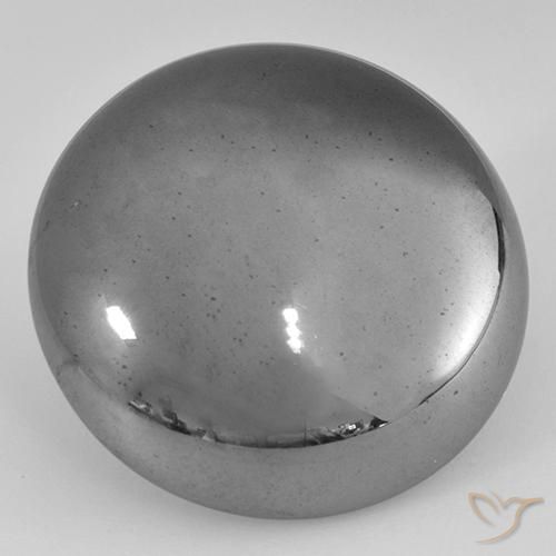 40.97ct 자연스러운 미디엄 그레이 적철광, 둥근, 불투명체