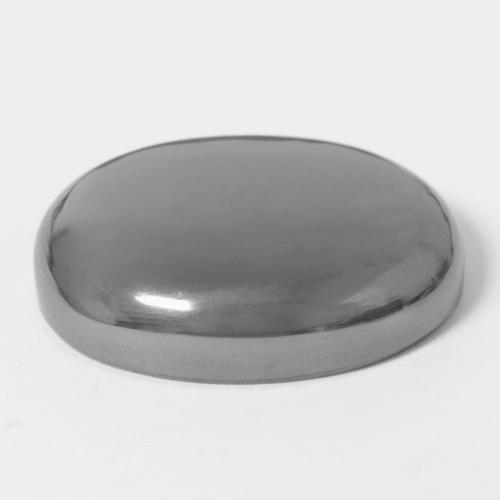 35.89캐럿 천연 실버 그레이 헤마타이트, 타원형 컷, 21.9×16.9 mm, 불투명체