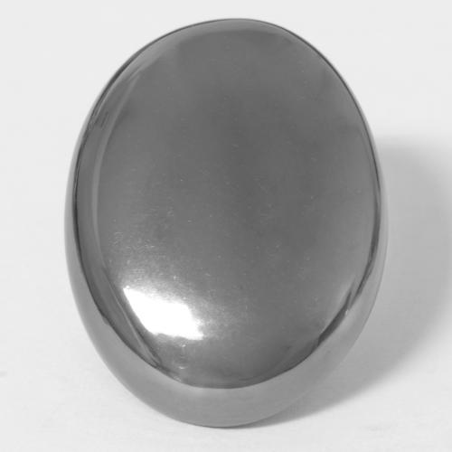 30.00캐럿 천연 미디엄 그레이 헤마타이트, 타원형 컷, 23.1×17.7 mm, 불투명체
