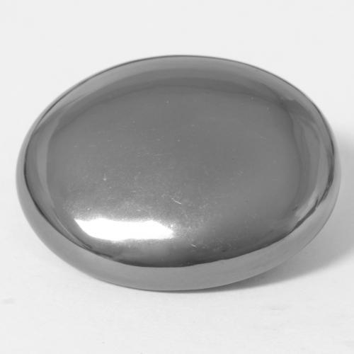 30.00캐럿 천연 미디엄 그레이 헤마타이트, 타원형 컷, 23.1×17.7 mm, 불투명체