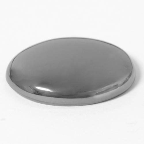 30.00캐럿 천연 미디엄 그레이 헤마타이트, 타원형 컷, 23.1×17.7 mm, 불투명체