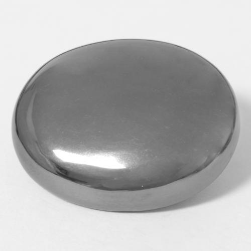 39.16캐럿 천연 미디엄 그레이 헤마타이트, 타원형 컷, 24.6×19.5 mm, 불투명체