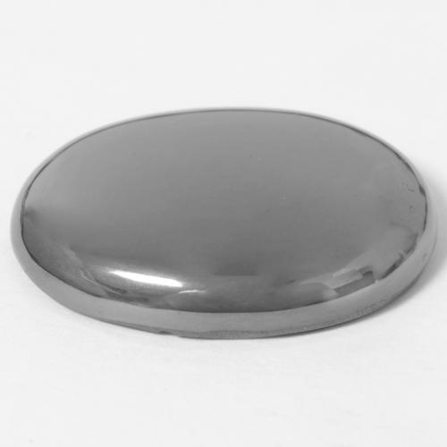 39.16캐럿 천연 미디엄 그레이 헤마타이트, 타원형 컷, 24.6×19.5 mm, 불투명체