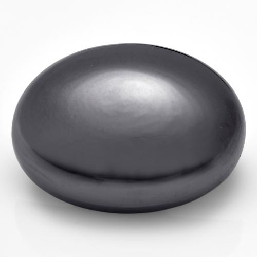 38.89캐럿 천연 미디엄 그레이 헤마타이트, 타원형 컷, 22.5×17.3 mm, 불투명체