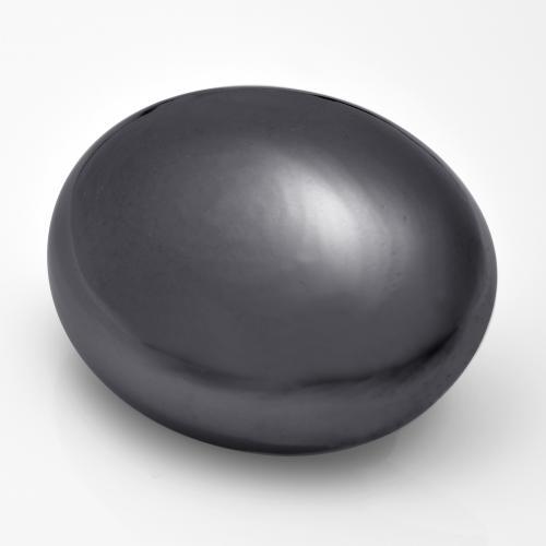 38.89캐럿 천연 미디엄 그레이 헤마타이트, 타원형 컷, 22.5×17.3 mm, 불투명체