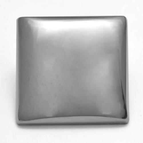 26.45캐럿 천연 실버 그레이 헤마타이트, 스퀘어, 19.2×18.9 mm, 불투명체