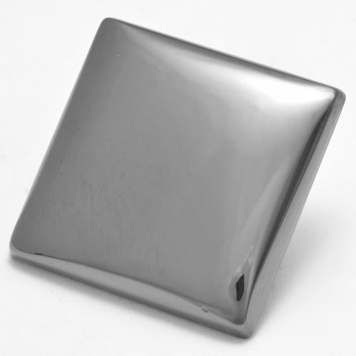 26.45캐럿 천연 실버 그레이 헤마타이트, 스퀘어, 19.2×18.9 mm, 불투명체
