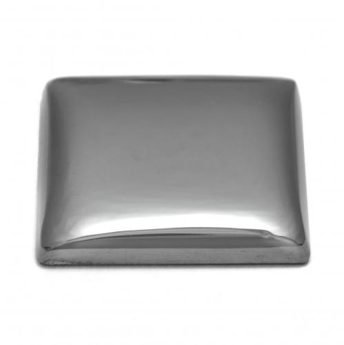 26.45캐럿 천연 실버 그레이 헤마타이트, 스퀘어, 19.2×18.9 mm, 불투명체