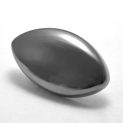 26.27캐럿 천연 회색 헤마타이트, 마퀴즈, 24.9×14.5 mm, 불투명체