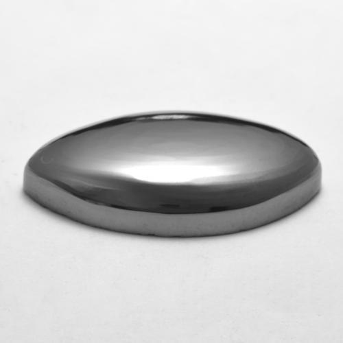 26.27캐럿 천연 회색 헤마타이트, 마퀴즈, 24.9×14.5 mm, 불투명체