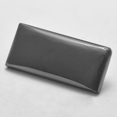 13.16캐럿 천연 실버 그레이 적철광, 바게트, 불투명체