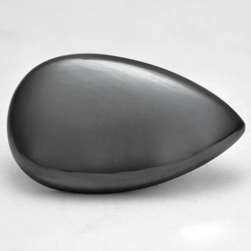 41.46캐럿 천연 미디엄 그레이 헤마타이트, 배 모양, 31.4×18.6 mm, 불투명체