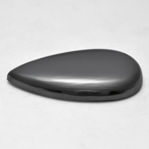 41.46캐럿 천연 미디엄 그레이 헤마타이트, 배 모양, 31.4×18.6 mm, 불투명체
