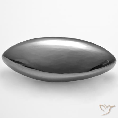 28.67캐럿 천연 실버 그레이 적철광, 보석, 불투명체