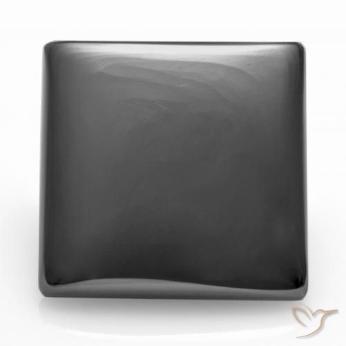 17.61ct 자연스러운 미디엄 그레이 적철광, 정사각형, 불투명체