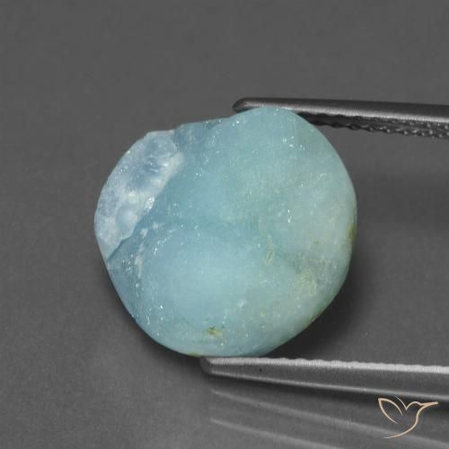 7.46ct 자연스러운 하늘색 녹색 헤미모파이트 드루지, 팬시한, 불투명체