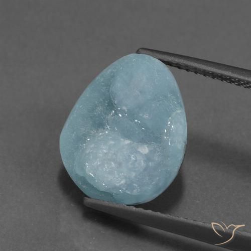 7.55ct 자연스러운 하늘색 녹색 헤미모파이트 드루지, 팬시한, 불투명체