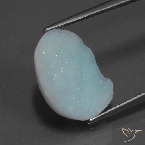 7.18ct 자연스러운 연한 청록색 헤미모파이트 드루지, 팬시한, 불투명체