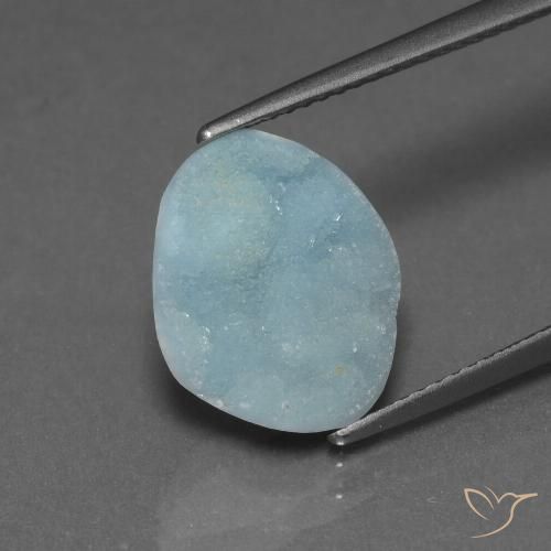 5.17ct 자연스러운 하늘색 녹색 헤미모파이트 드루지, 팬시한, 불투명체