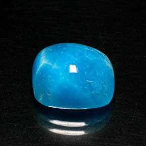 8.31캐럿 천연 화이트 블루 헤미모르파이트, 쿠션 컷, 12.1×10.3 mm, 불투명체