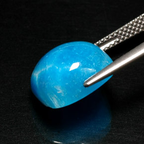 8.31캐럿 천연 화이트 블루 헤미모르파이트, 쿠션 컷, 12.1×10.3 mm, 불투명체