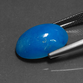 9.09캐럿 천연 파란색 헤미모파이트, 타원형 컷, 불투명체