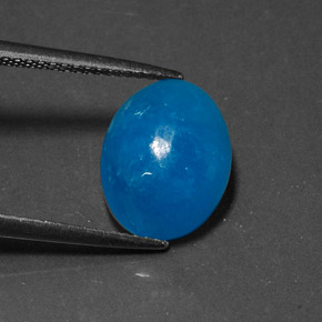 6.27캐럿 천연 블루 헤미모르파이트, 타원형 컷, 12×9.3 mm, 불투명체