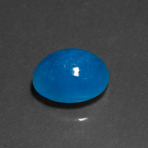 6.27캐럿 천연 블루 헤미모르파이트, 타원형 컷, 12×9.3 mm, 불투명체