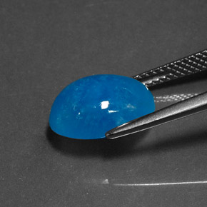 6.27캐럿 천연 블루 헤미모르파이트, 타원형 컷, 12×9.3 mm, 불투명체