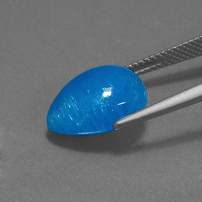 8.79캐럿 천연 블루 헤미모르파이트, 배 모양, 불투명체