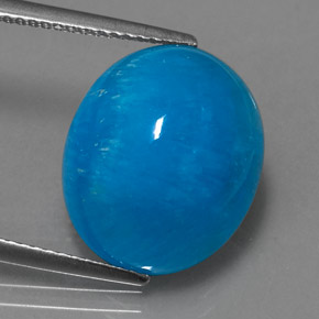 13.48캐럿 천연 블루 헤미모르파이트, 타원형 컷, 15.7×13.2 mm, 투명한