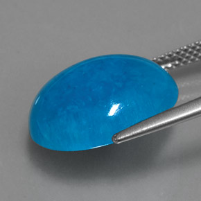 13.48캐럿 천연 블루 헤미모르파이트, 타원형 컷, 15.7×13.2 mm, 투명한