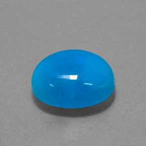 9.08캐럿 천연 블루 헤미모르파이트, 타원형 컷, 14.1×11.8 mm, 투명한