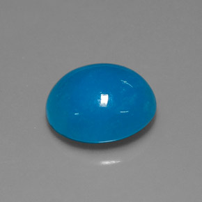 10.30캐럿 천연 블루 헤미모르파이트, 타원형 컷, 14.4×12.4 mm, 투명한