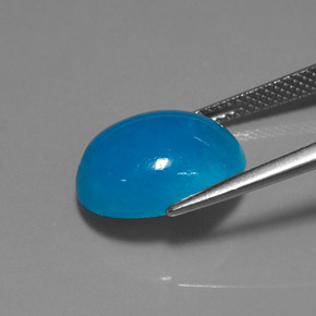 10.30캐럿 천연 블루 헤미모르파이트, 타원형 컷, 14.4×12.4 mm, 투명한