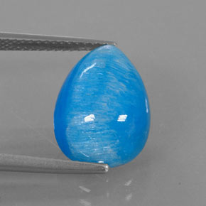 7.20캐럿 천연 블루 헤미모르파이트, 배 모양, 14.1×10.3 mm, 투명한