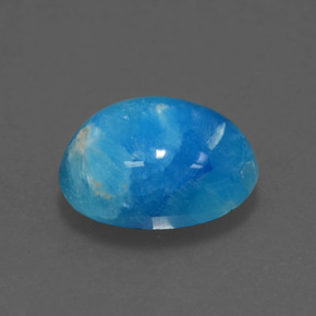 5.42캐럿 천연 블루 헤미모르파이트, 타원형 컷, 11.5×9.3 mm, 불투명체