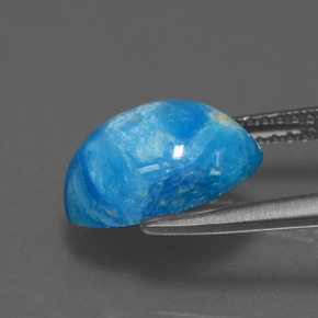 5.42캐럿 천연 블루 헤미모르파이트, 타원형 컷, 11.5×9.3 mm, 불투명체