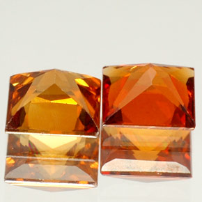 캐럿 천연 오렌지 헤소나이트 가넷 보석, 스퀘어, 5.1×4.9 mm, VS
