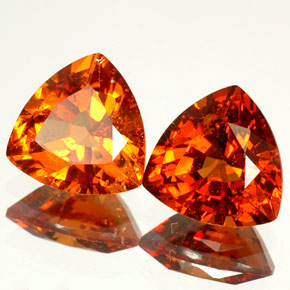 캐럿 천연 오렌지 헤소나이트 가넷 보석, 트릴리언, 6.9×6.8 mm, VS-SI