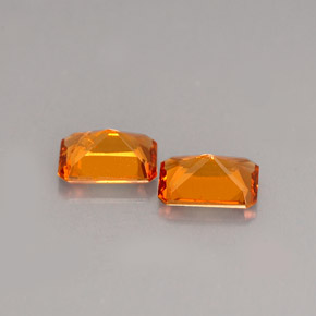 캐럿 천연 만다린 오렌지 헤소나이트 가넷 보석, 에메랄드 컷, 6×4.1 mm, SI